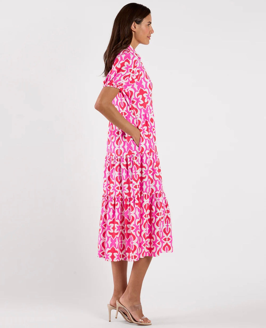 Portia Geo Fleur Midi Dress
