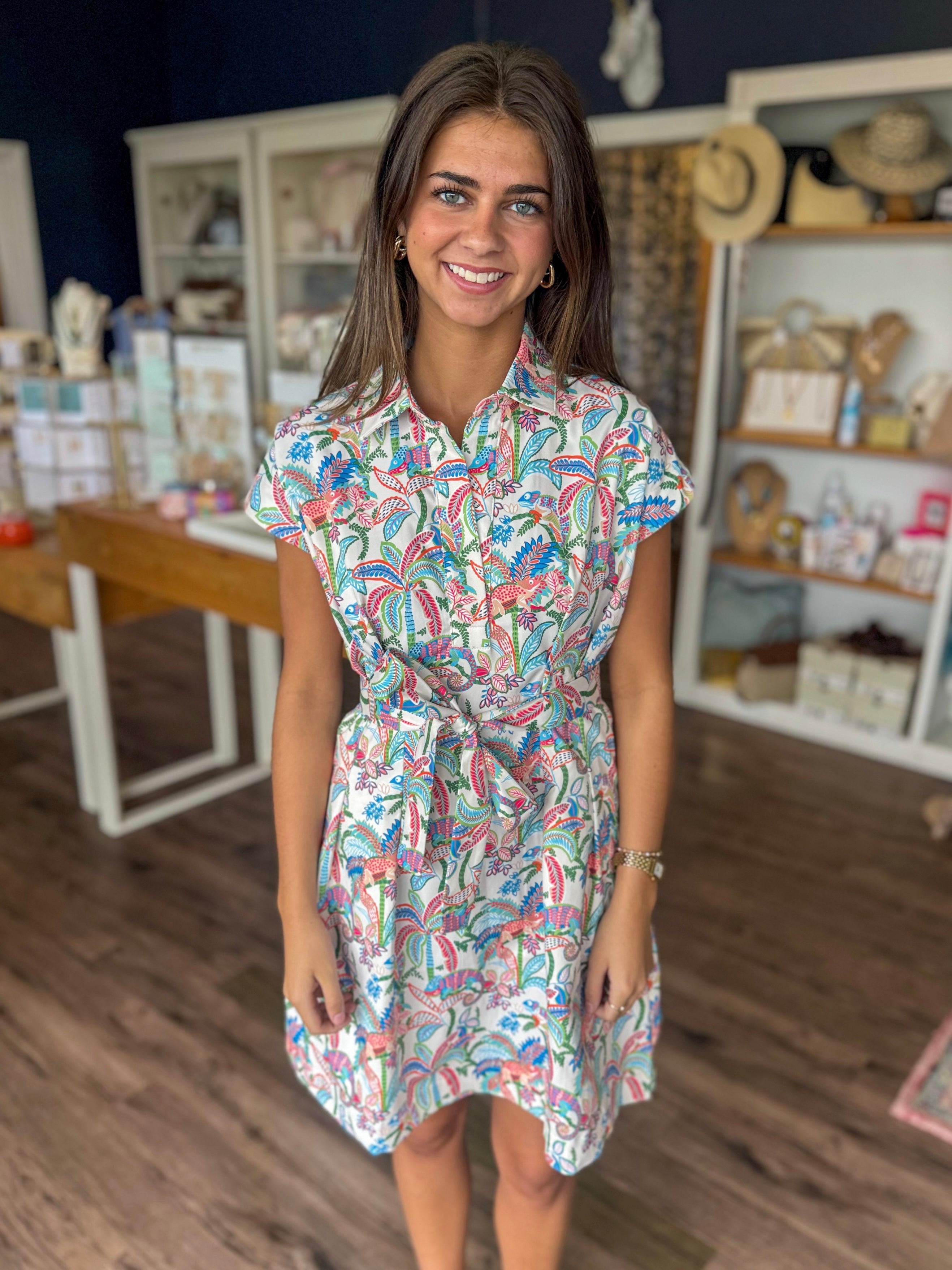 Chameleon Paradise Fit and Flare Dress