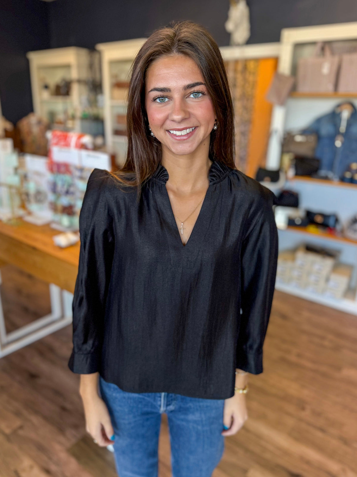 Shiny Black Top