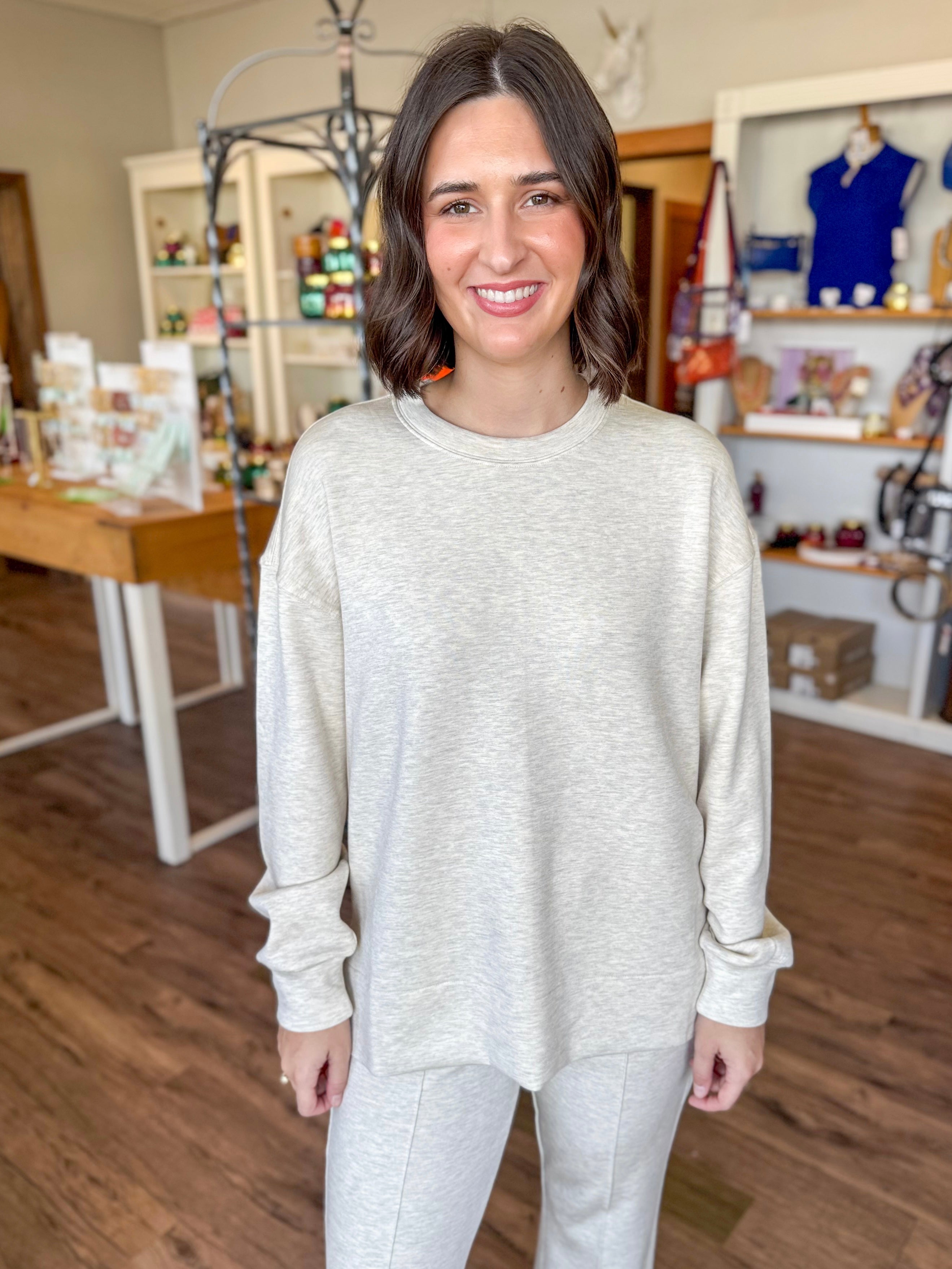 Air Essentials Brushed Crewneck Top