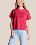 The MVP Rhinestone Tee in Cocky
