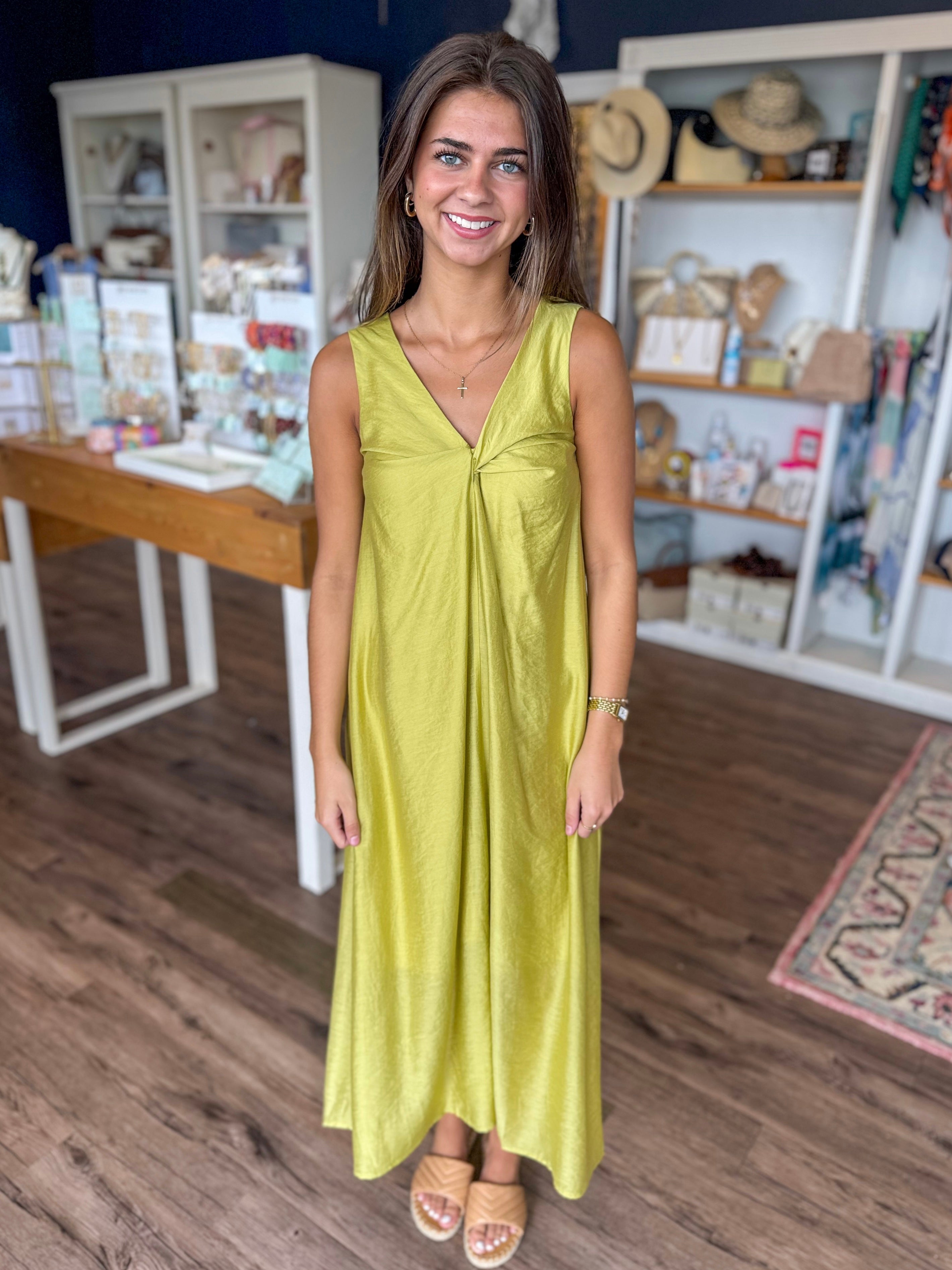 inc floral maxi dress Chartreuse Twist Maxi Dress – Tapestry Inc