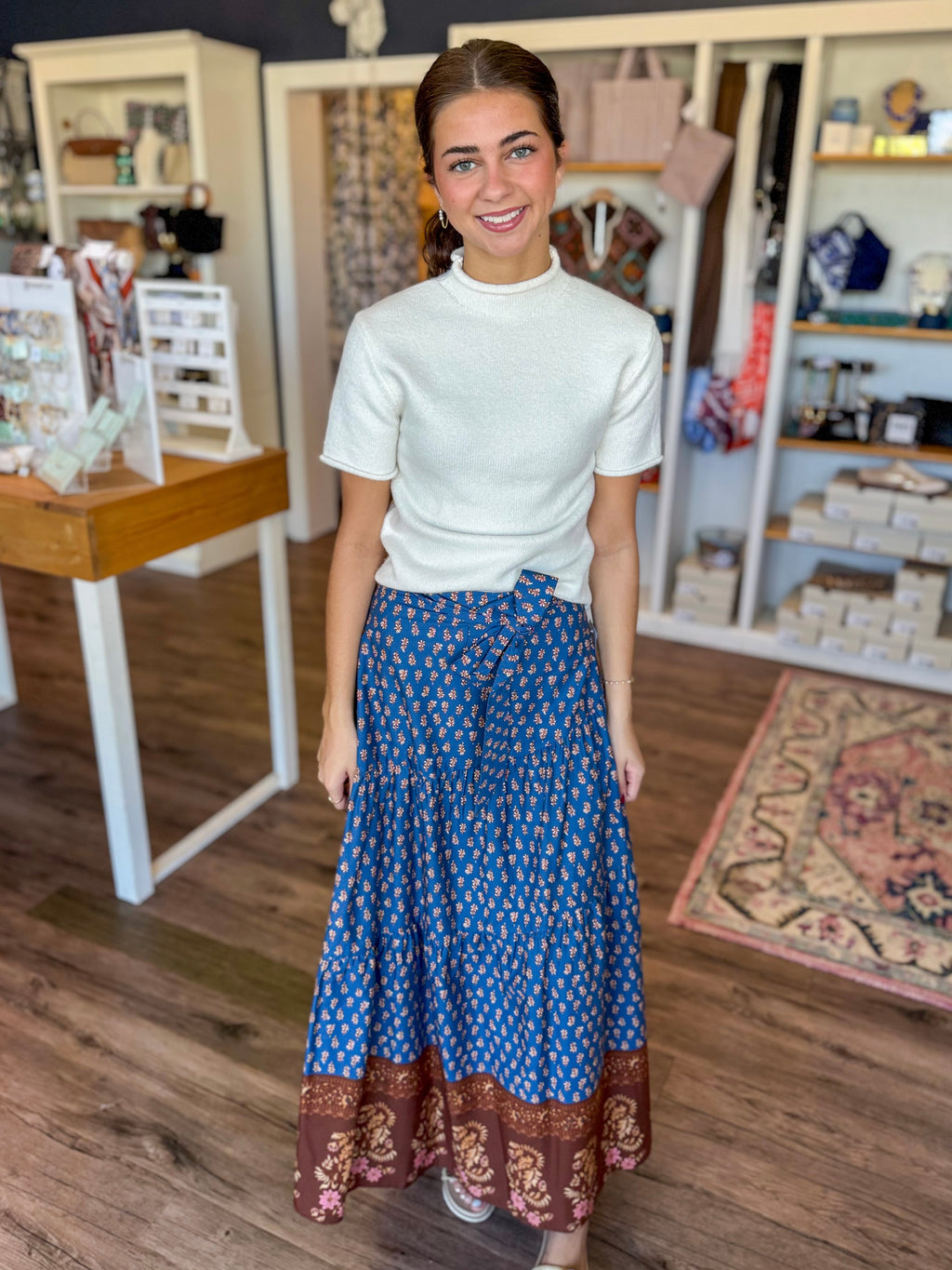 Vintage Floral Maxi Skirt