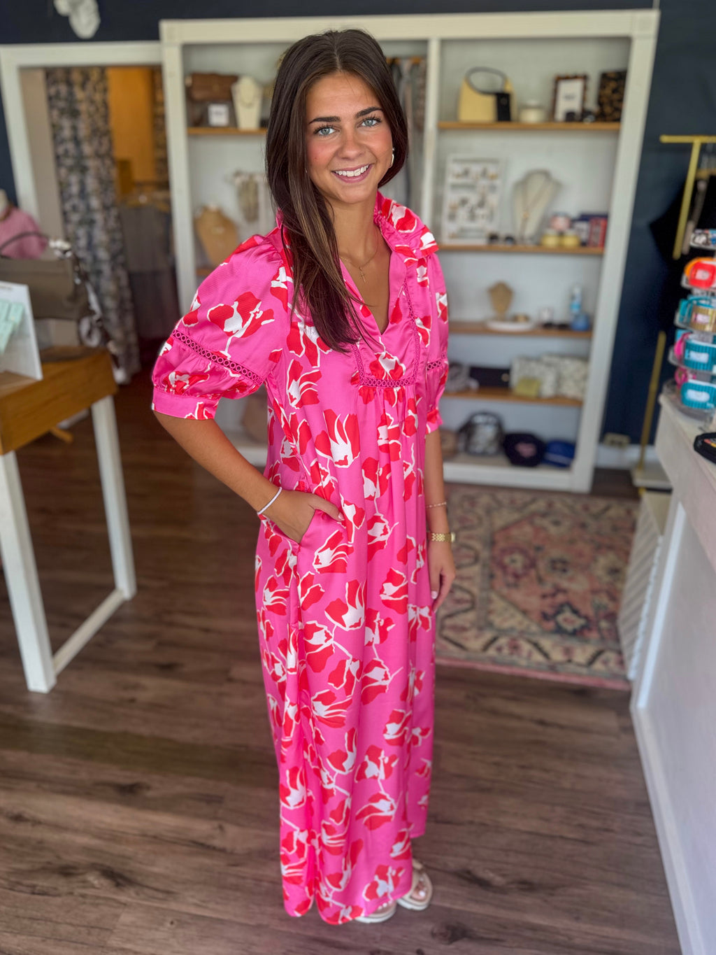 Dancing Peonies Maxi Dress