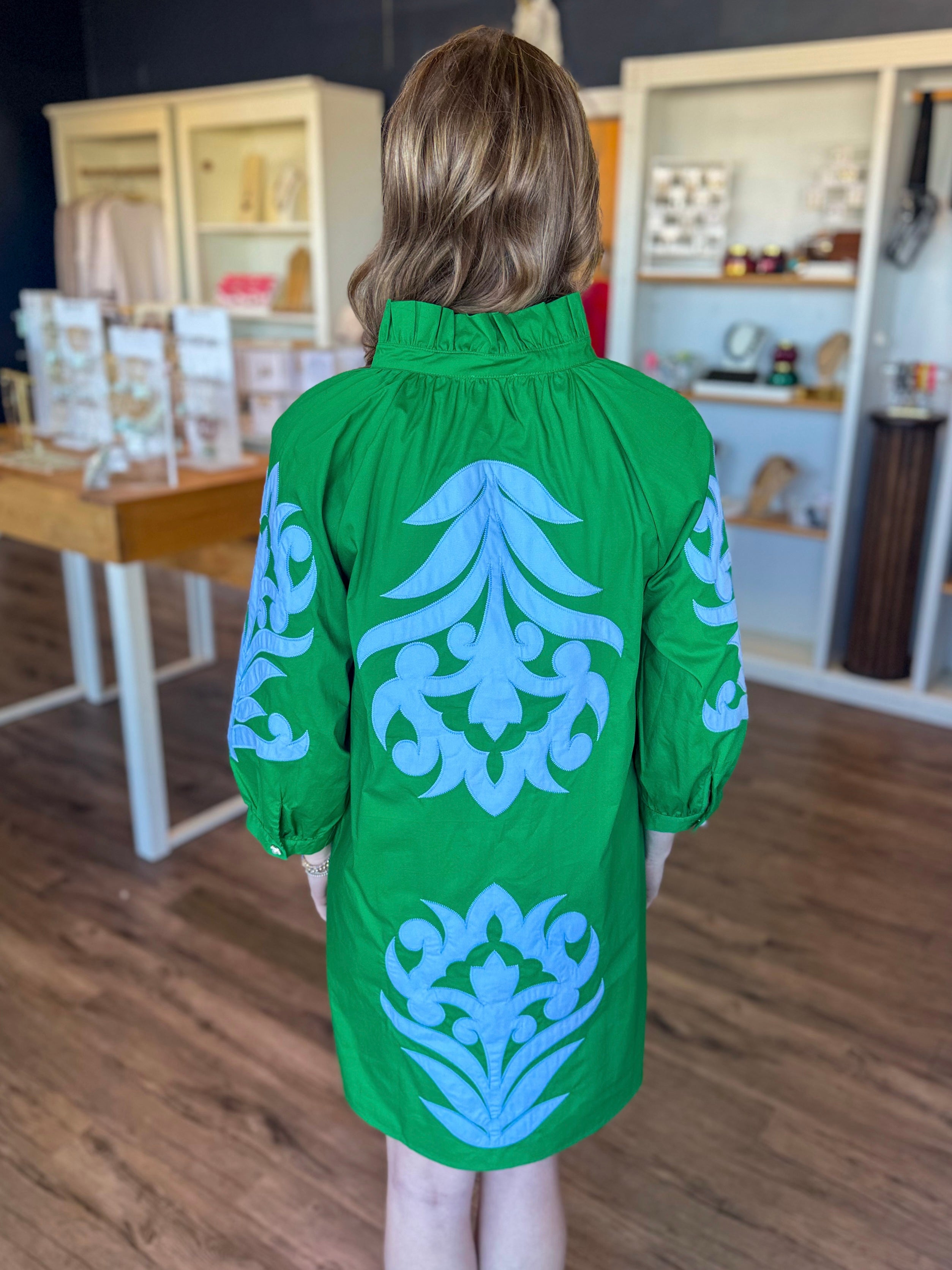 Hampton Floral Dress in Green