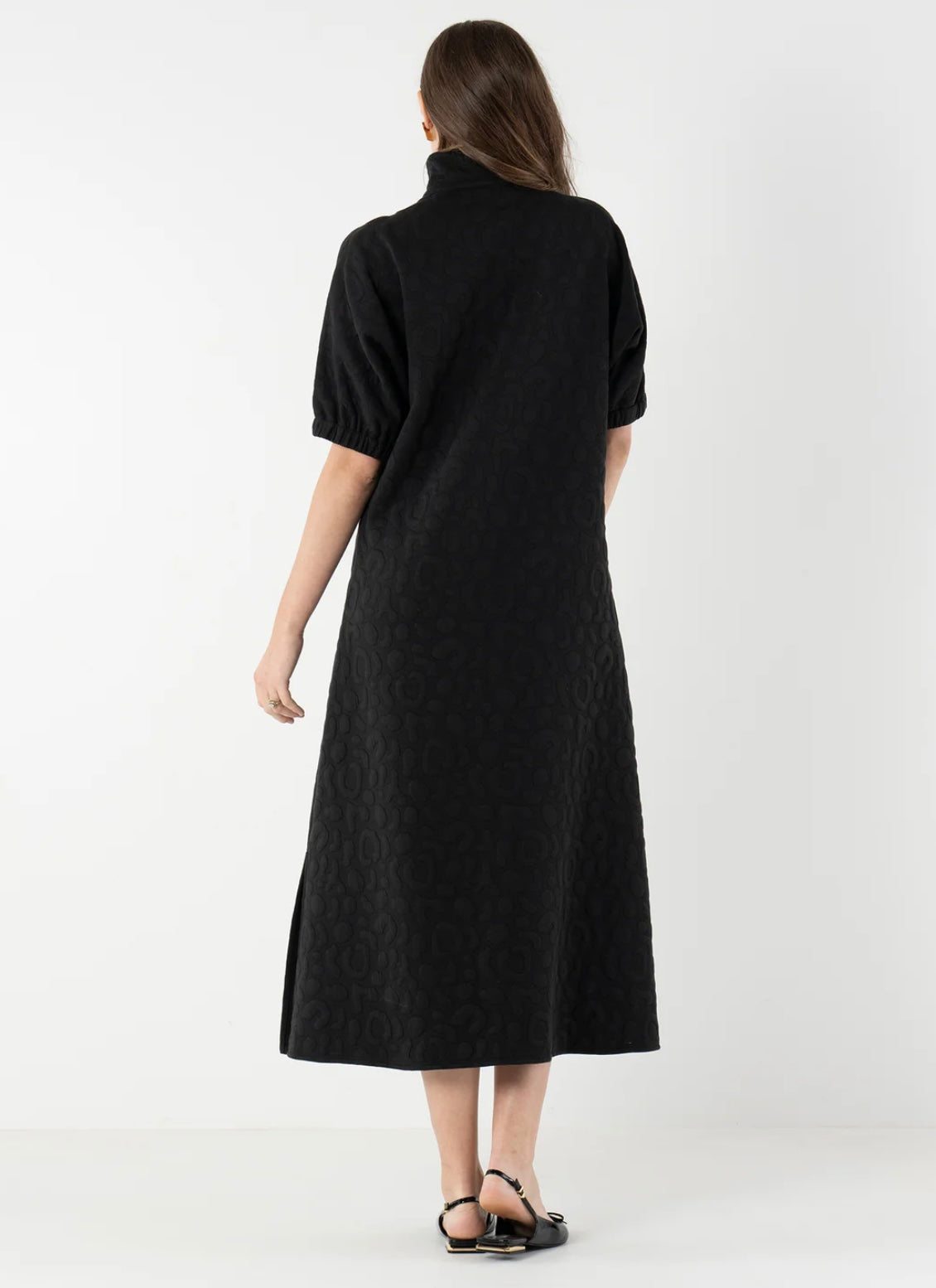 Poppy Maxi Dress in Black Cheetah