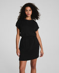 Air Essentials Crew Sweatshirt Dress in Very Black