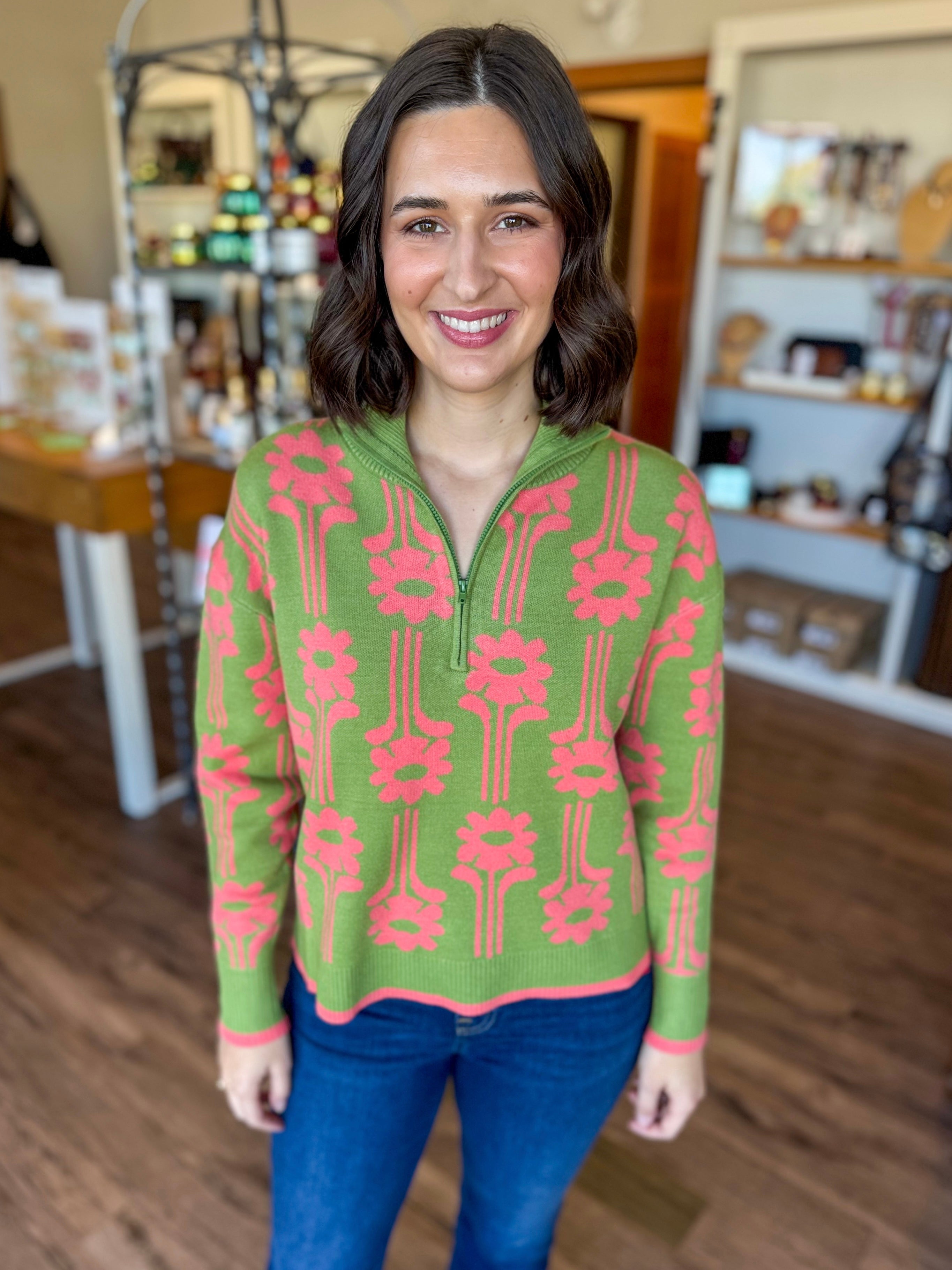 Modern Daisy Sweater