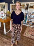 Leopard Barrel Pants