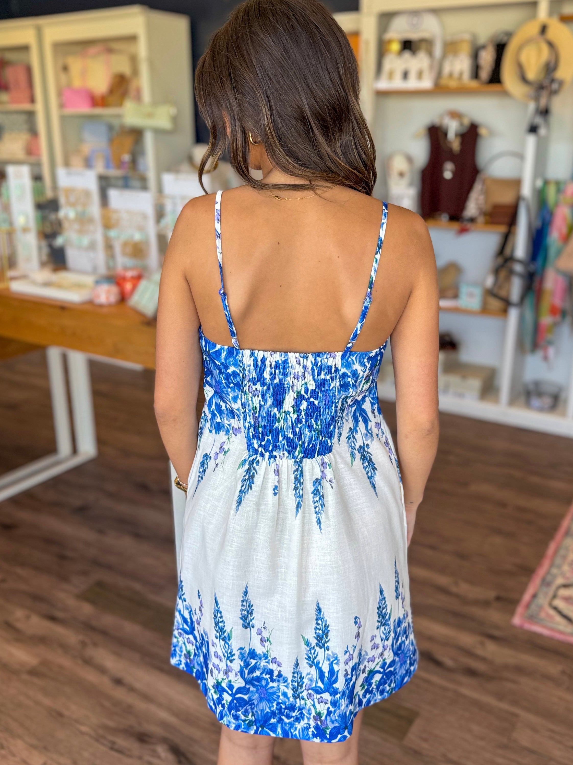Indigo Meadow Pleated Sundress