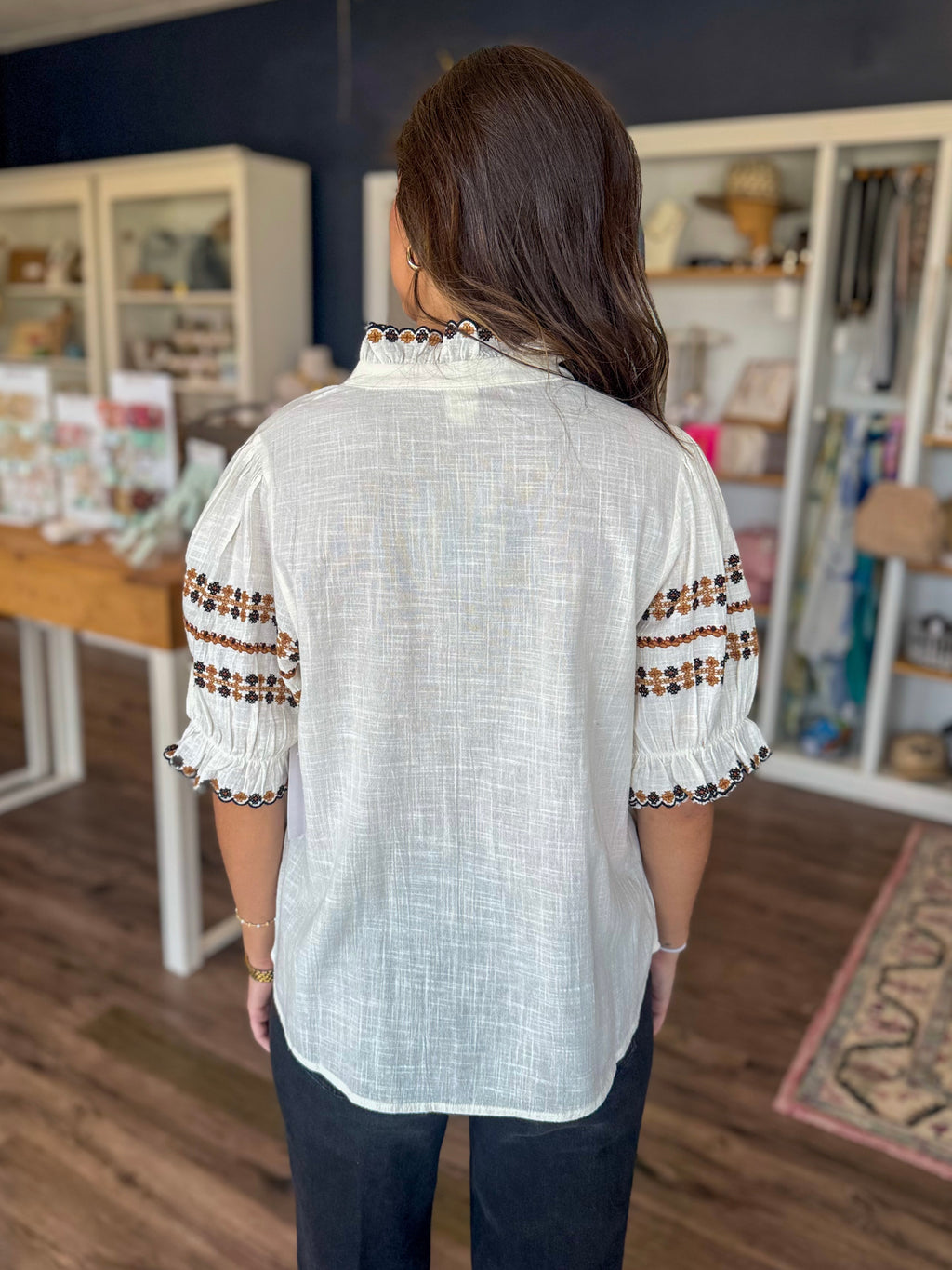 Ivory Lane Embroidered Top