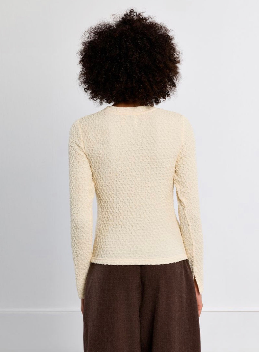 Cream Crinkled Top