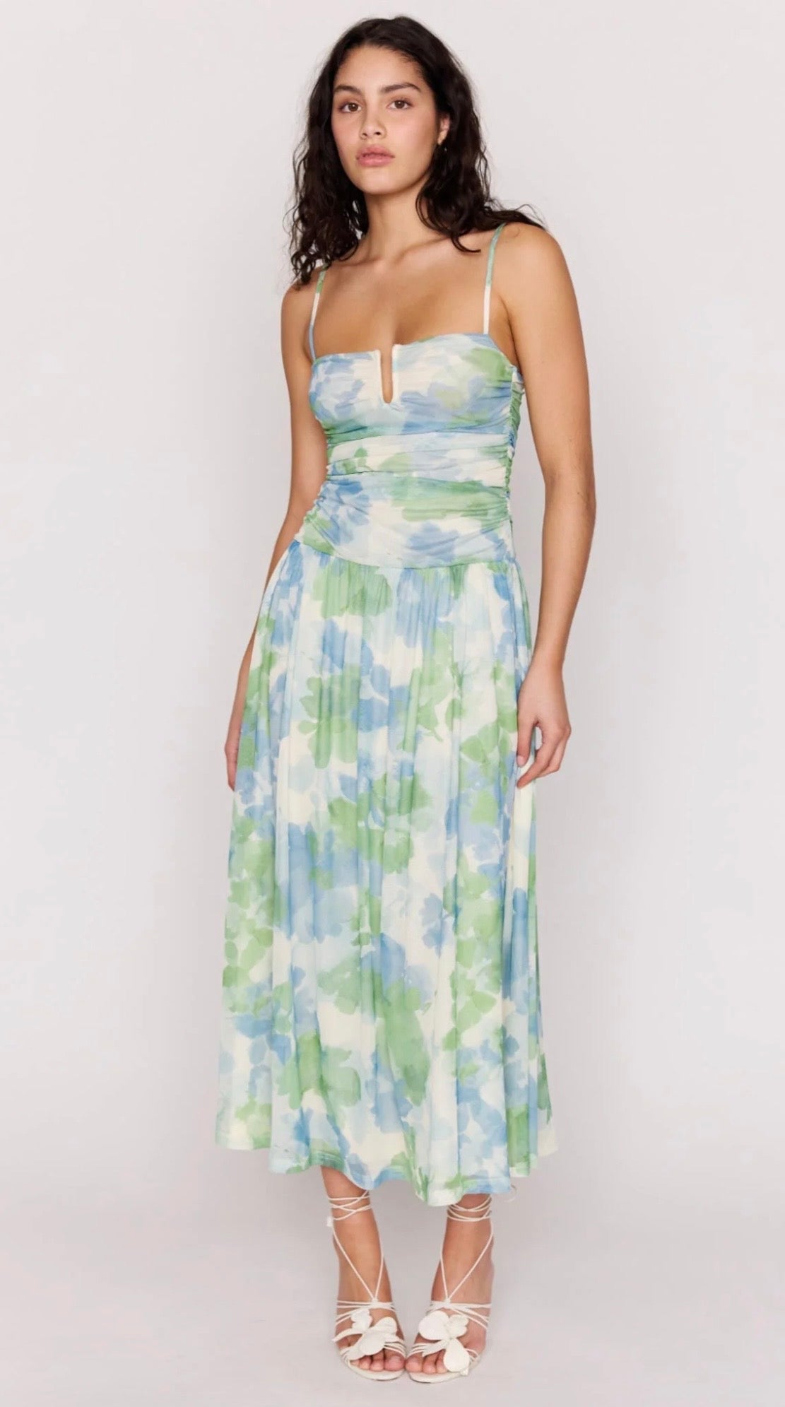 Carrie Mesh Floral Maxi Dress