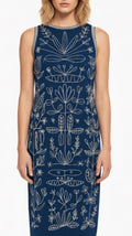 Vince Dress in Navy Embroidery