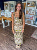Lane Olive Paisley Dress