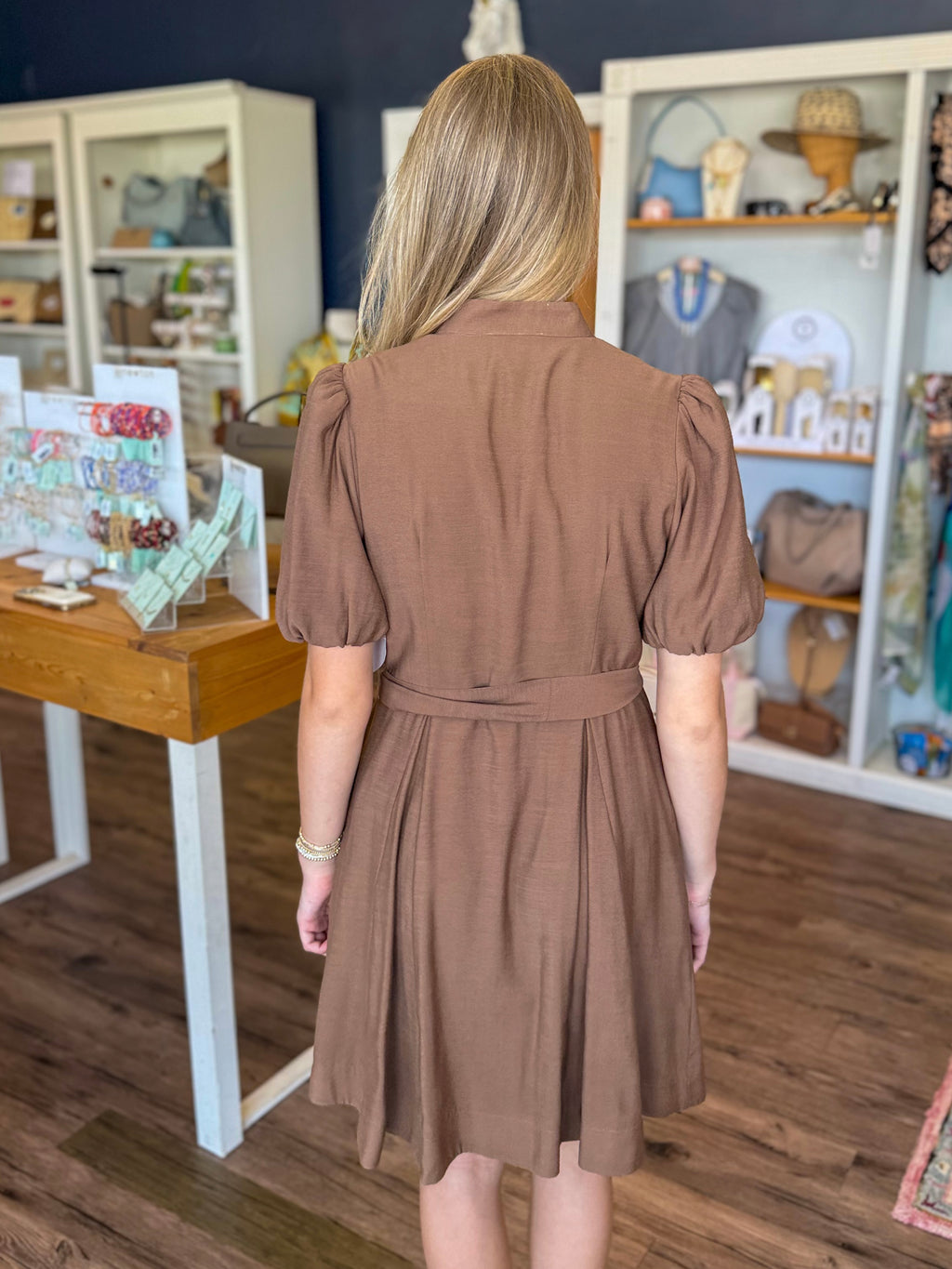 A-Line Tie Dress in Coco