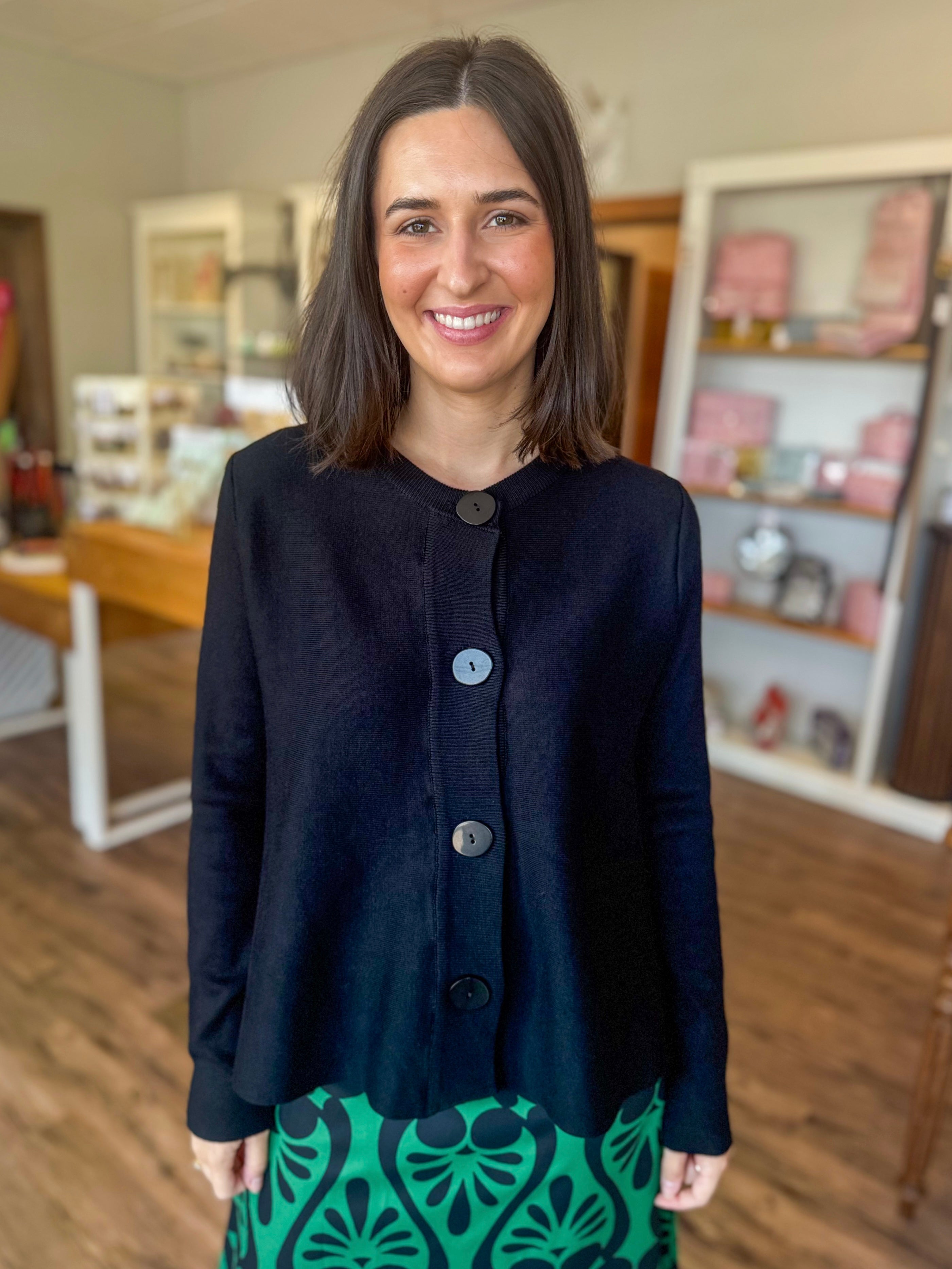 Black Button Cardigan Sweater