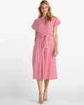Matilda Dress in Stripe Red