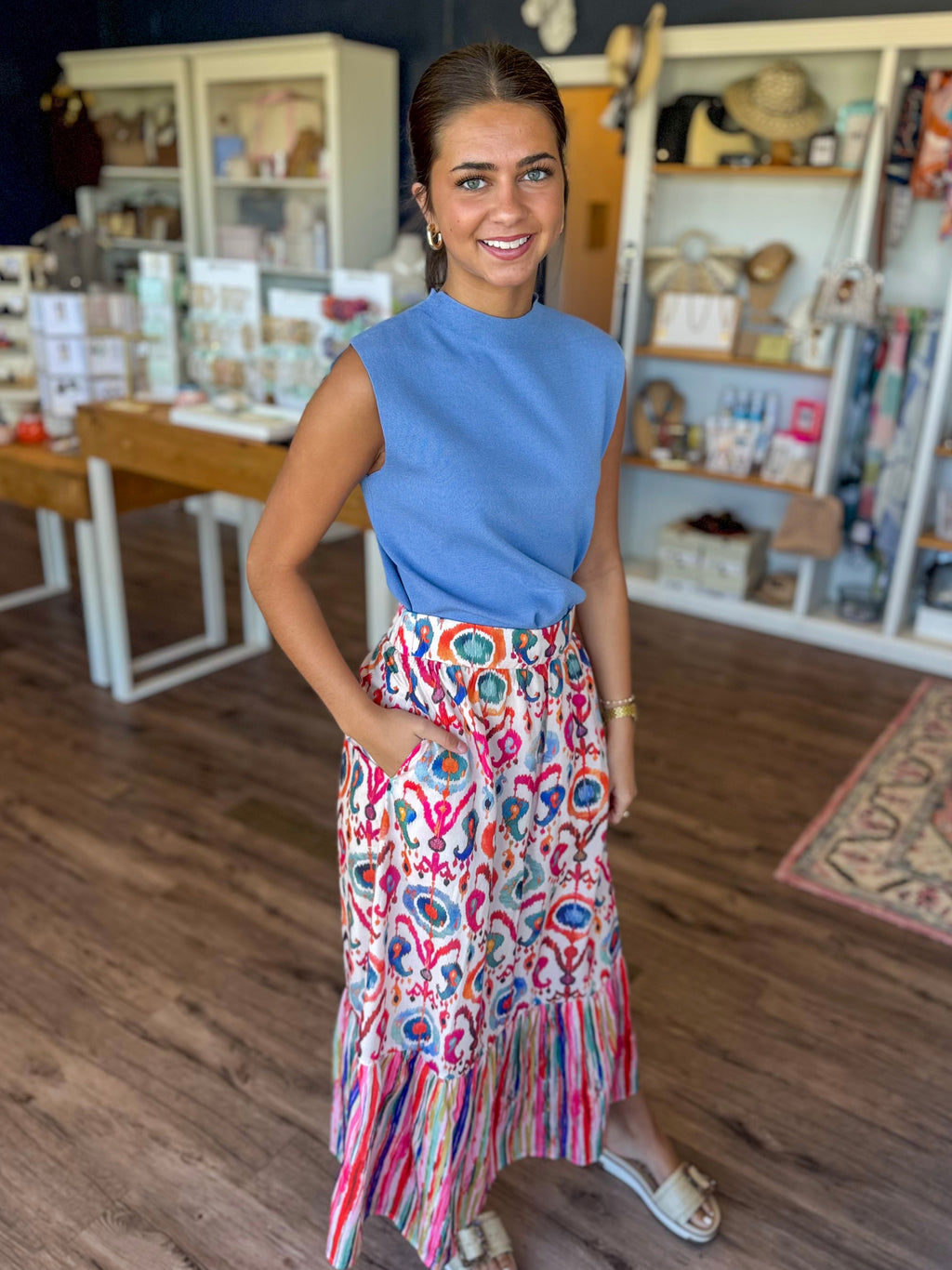 Gypsy Ikat Maxi Skirt