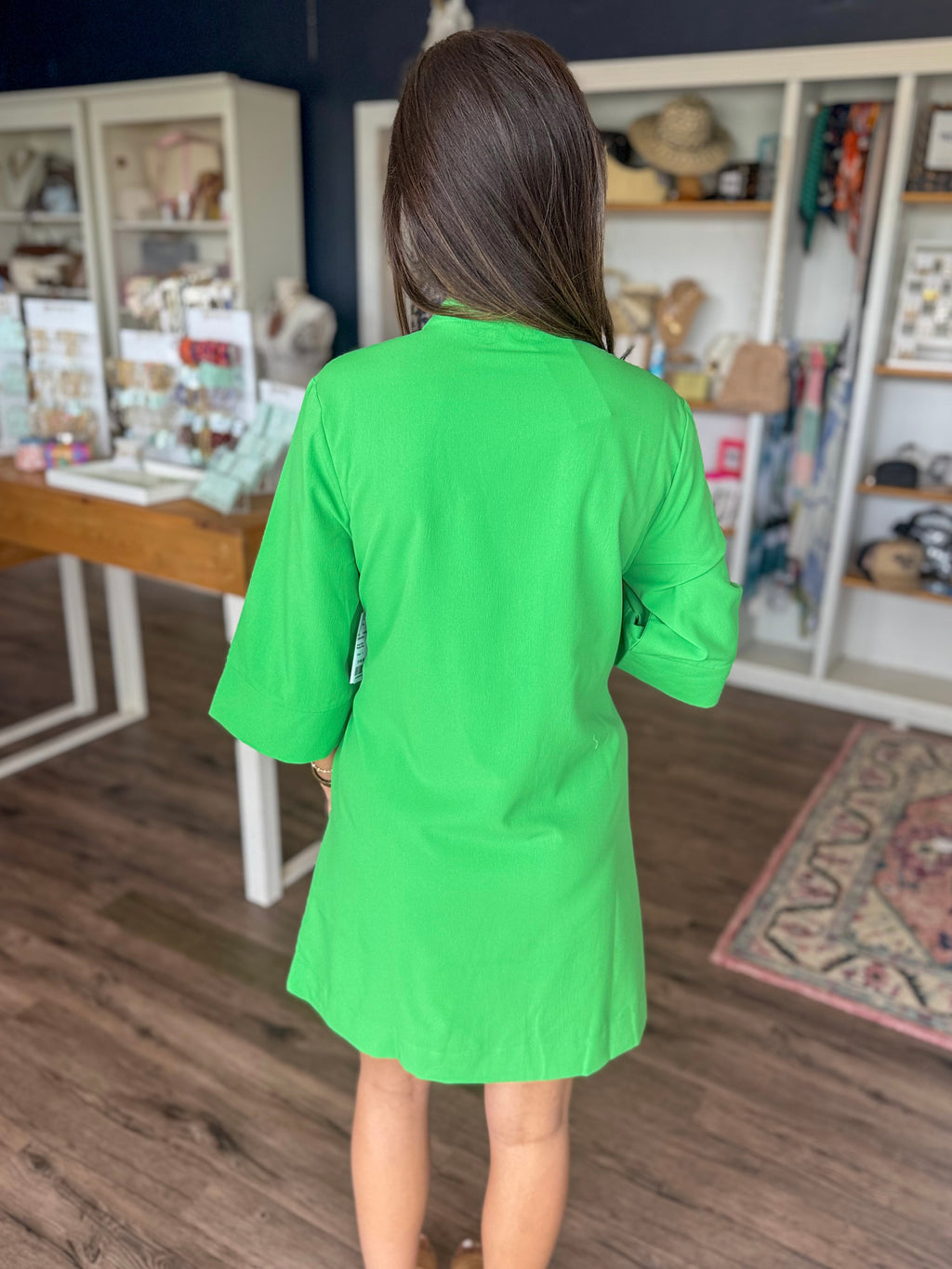 Green Button Dress