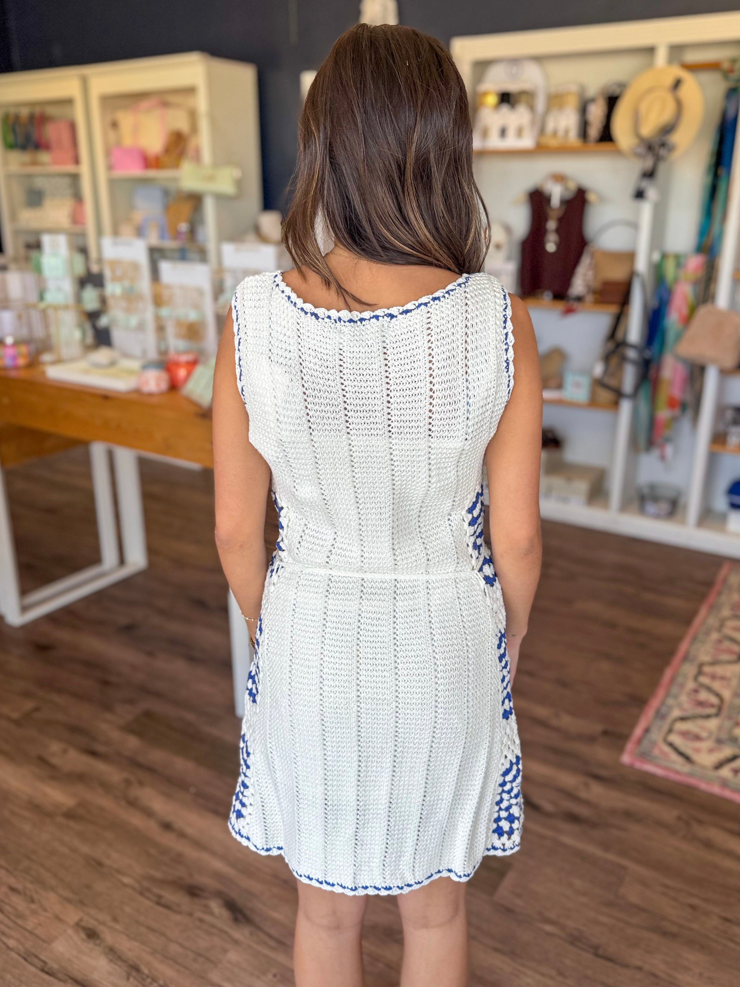 Avalon Crochet Mini Dress