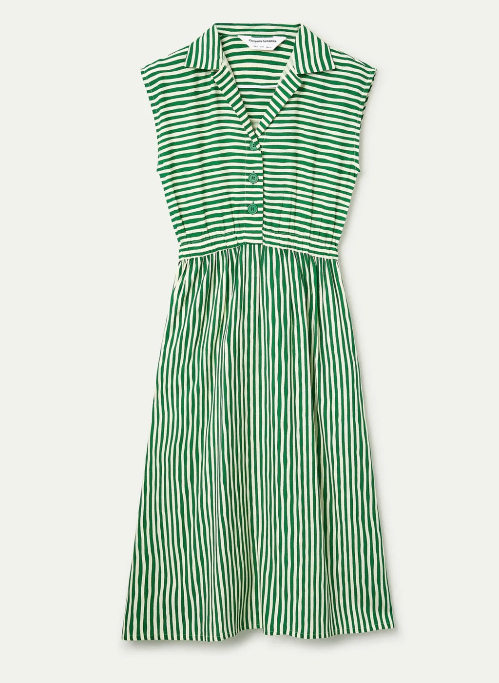 Green Stripe Midi Dress