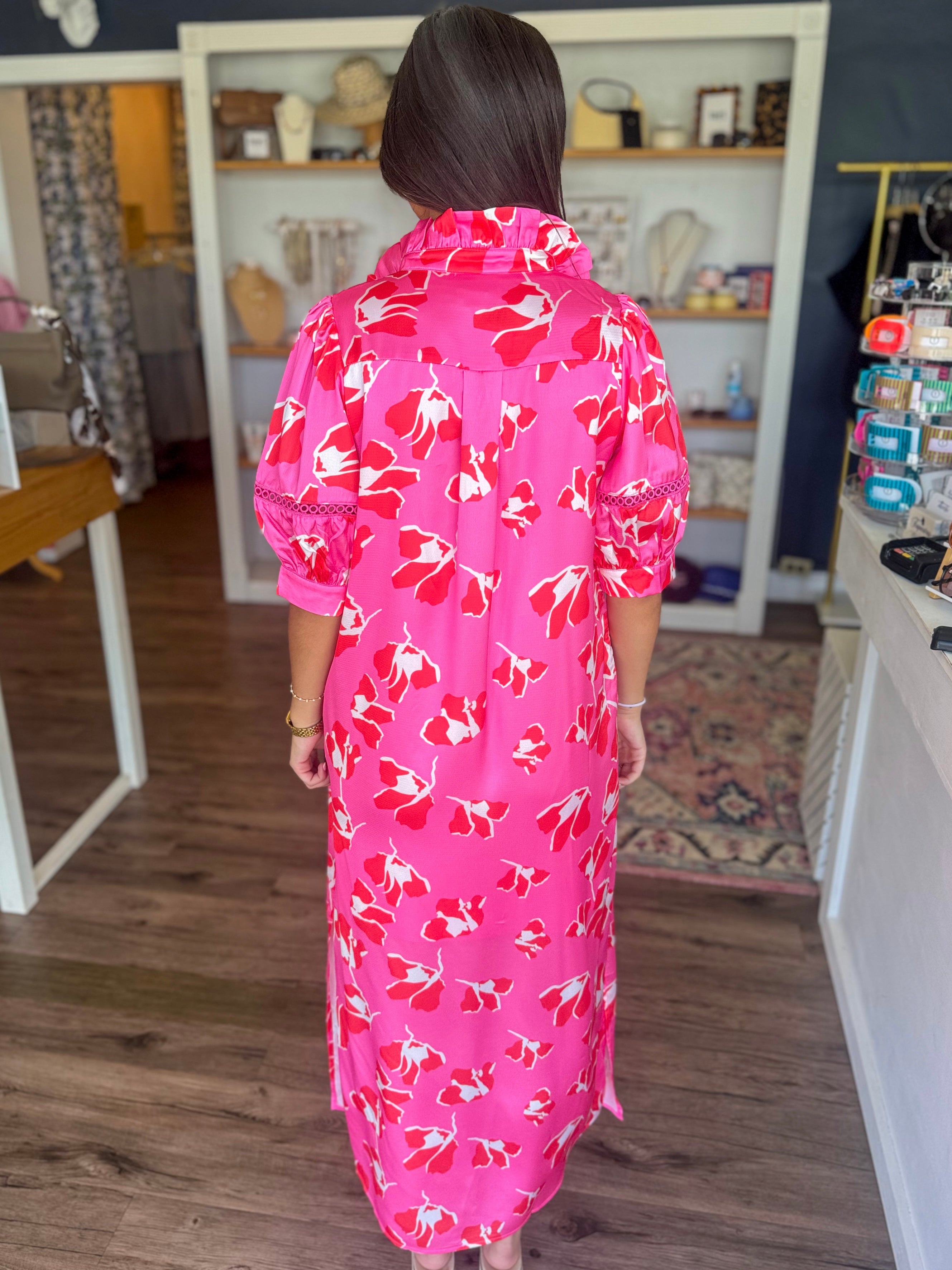 Dancing Peonies Maxi Dress