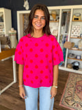 Red and Pink Polka Dot Sweater