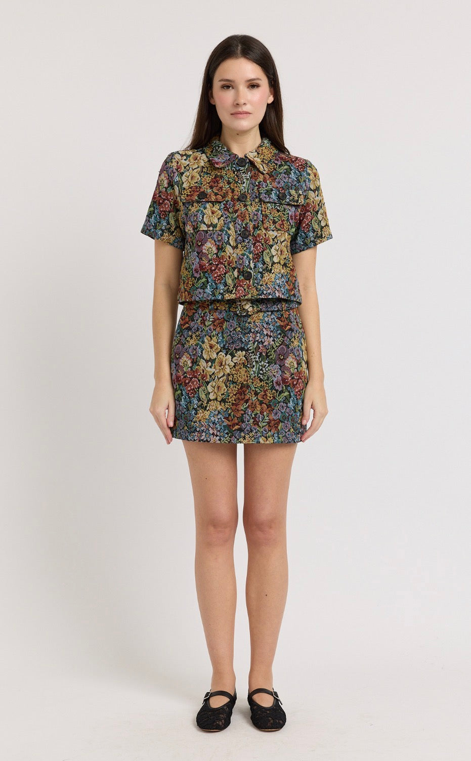 Mischa Jacquard Boxy Top