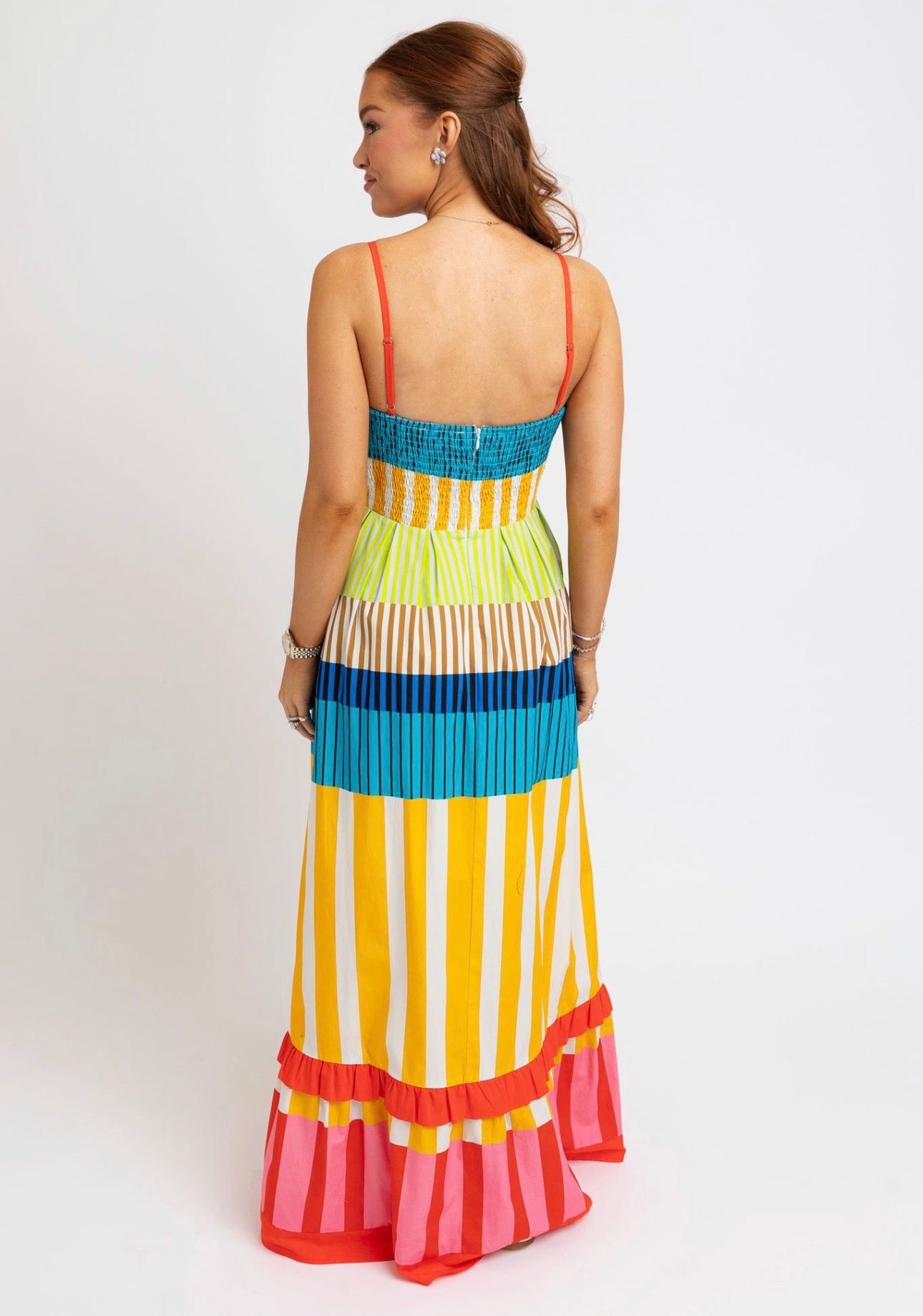 Colorful Stripe Maxi Dress