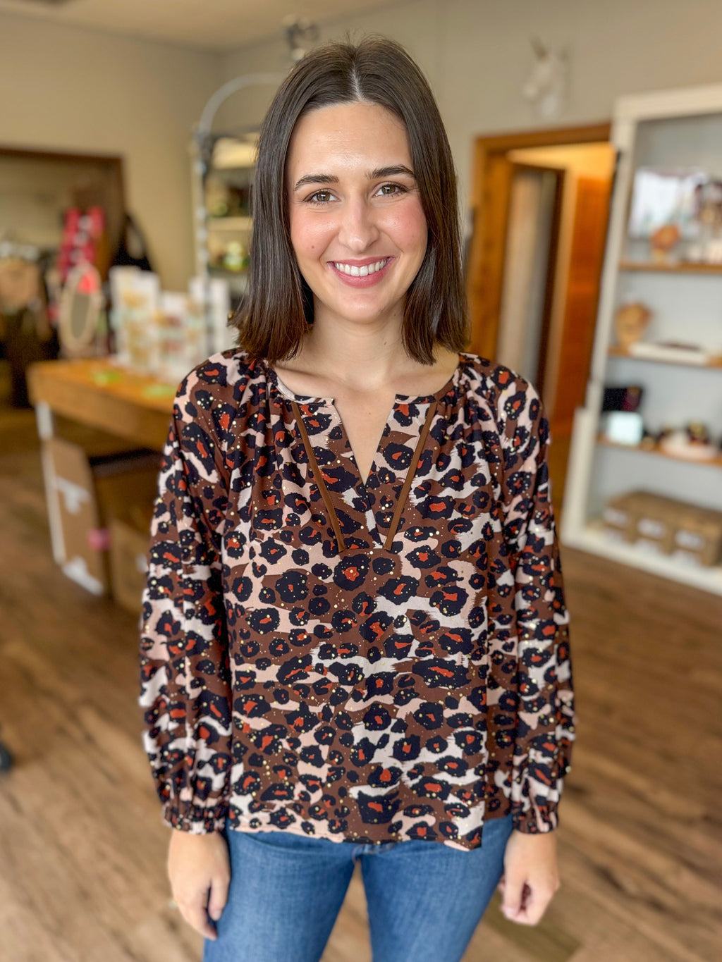 Spiced Leopard Top