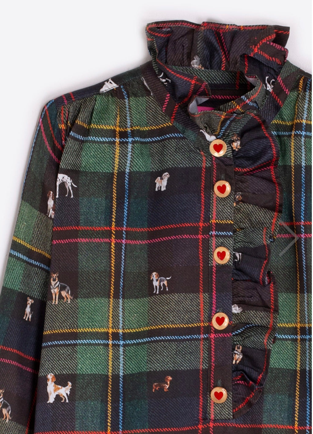 Escoces Plaid Dog Blouse
