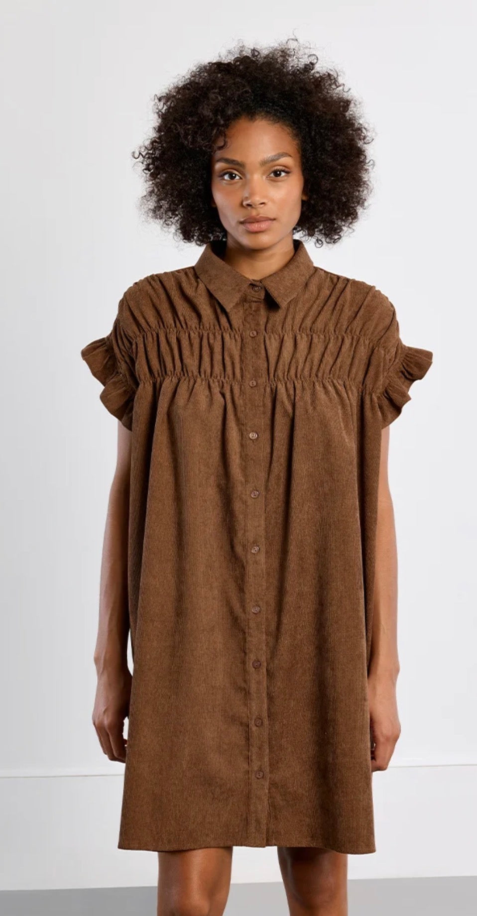 Chocolate Corduroy Dress