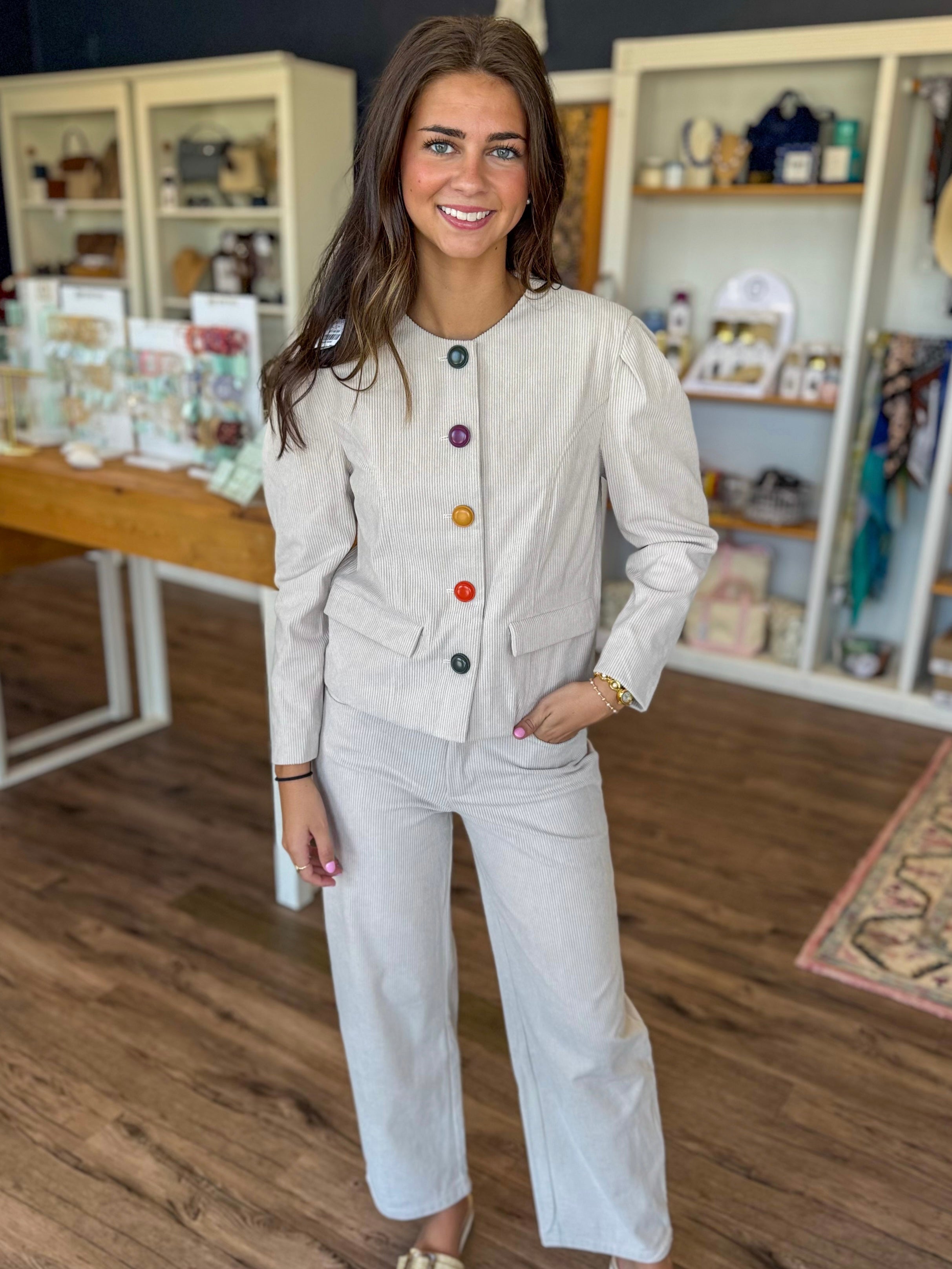 Beige Corduroy Trousers