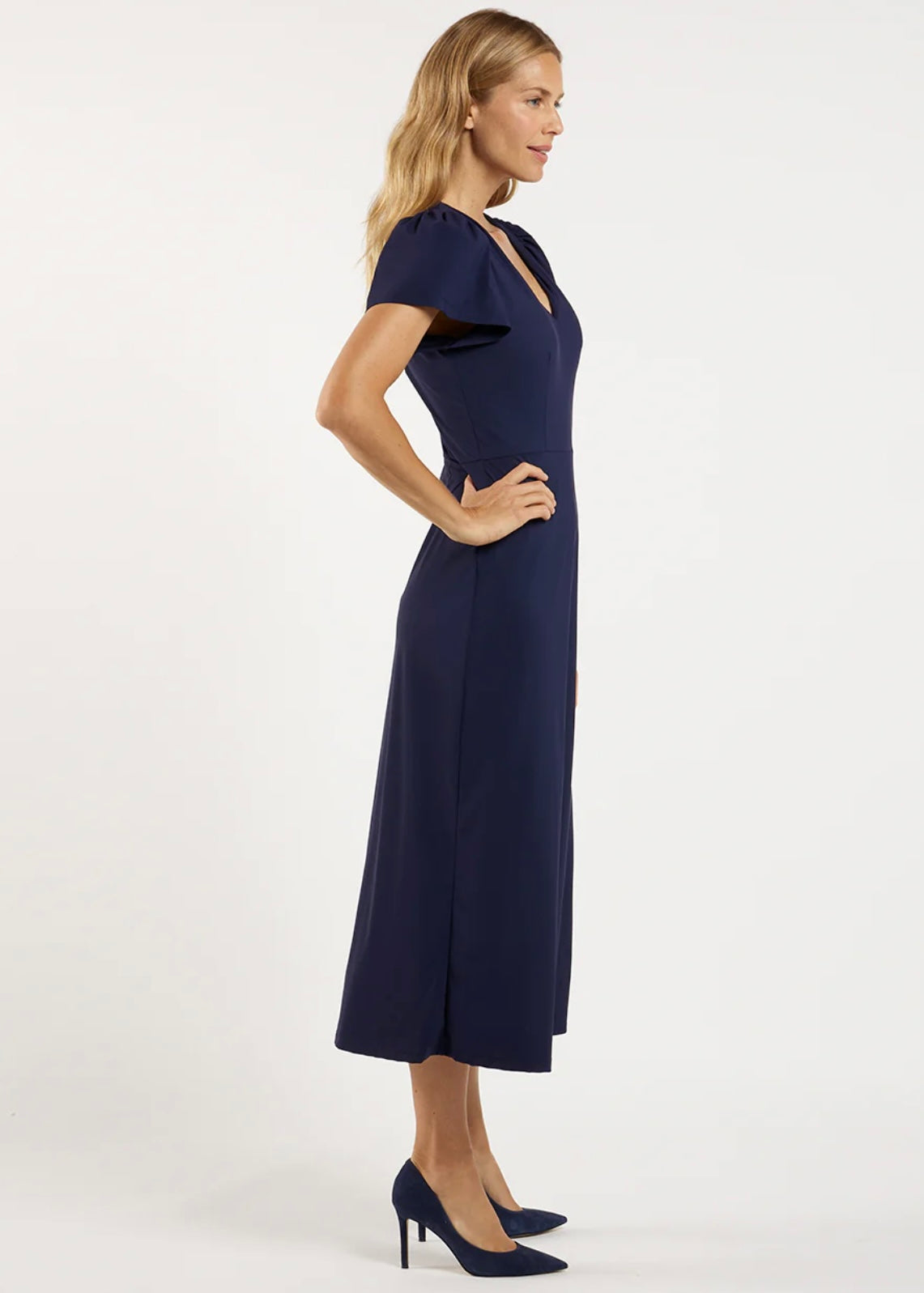 Jodi Navy Midi Dress