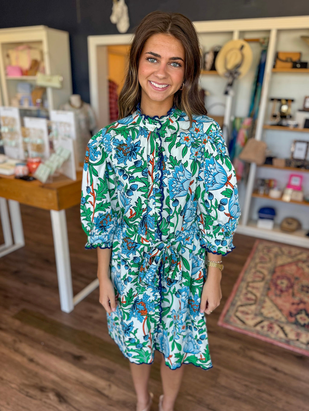 Floral Scallop Dress