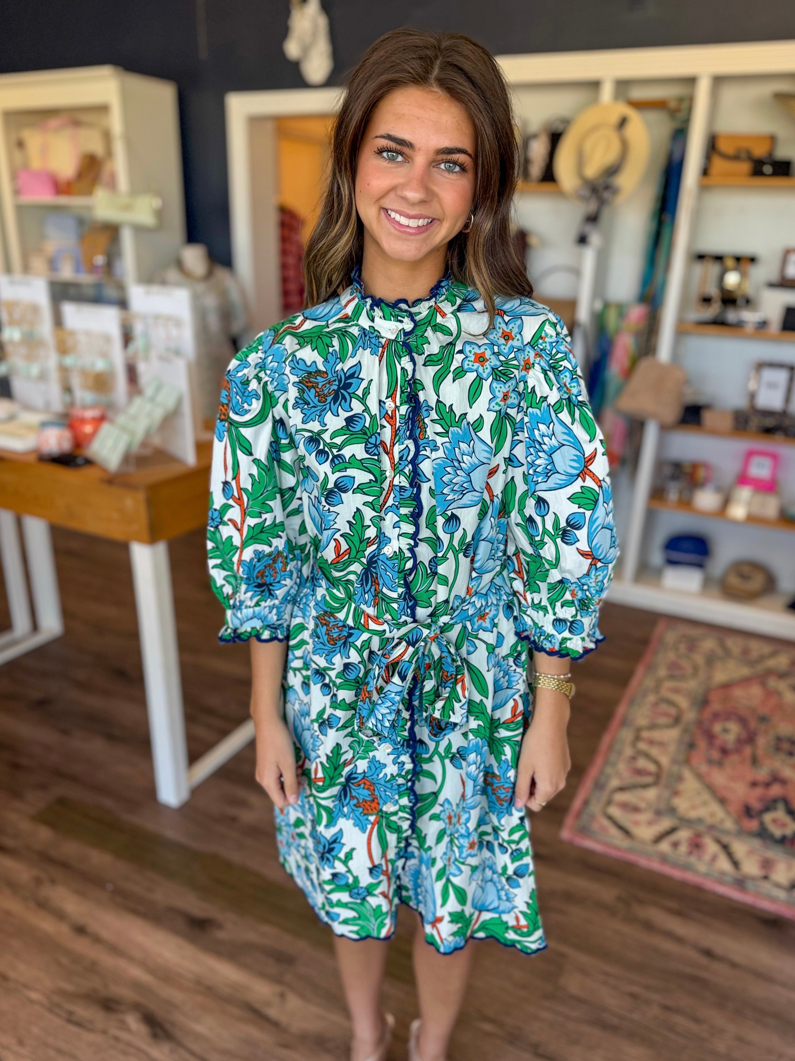 Floral Scallop Dress