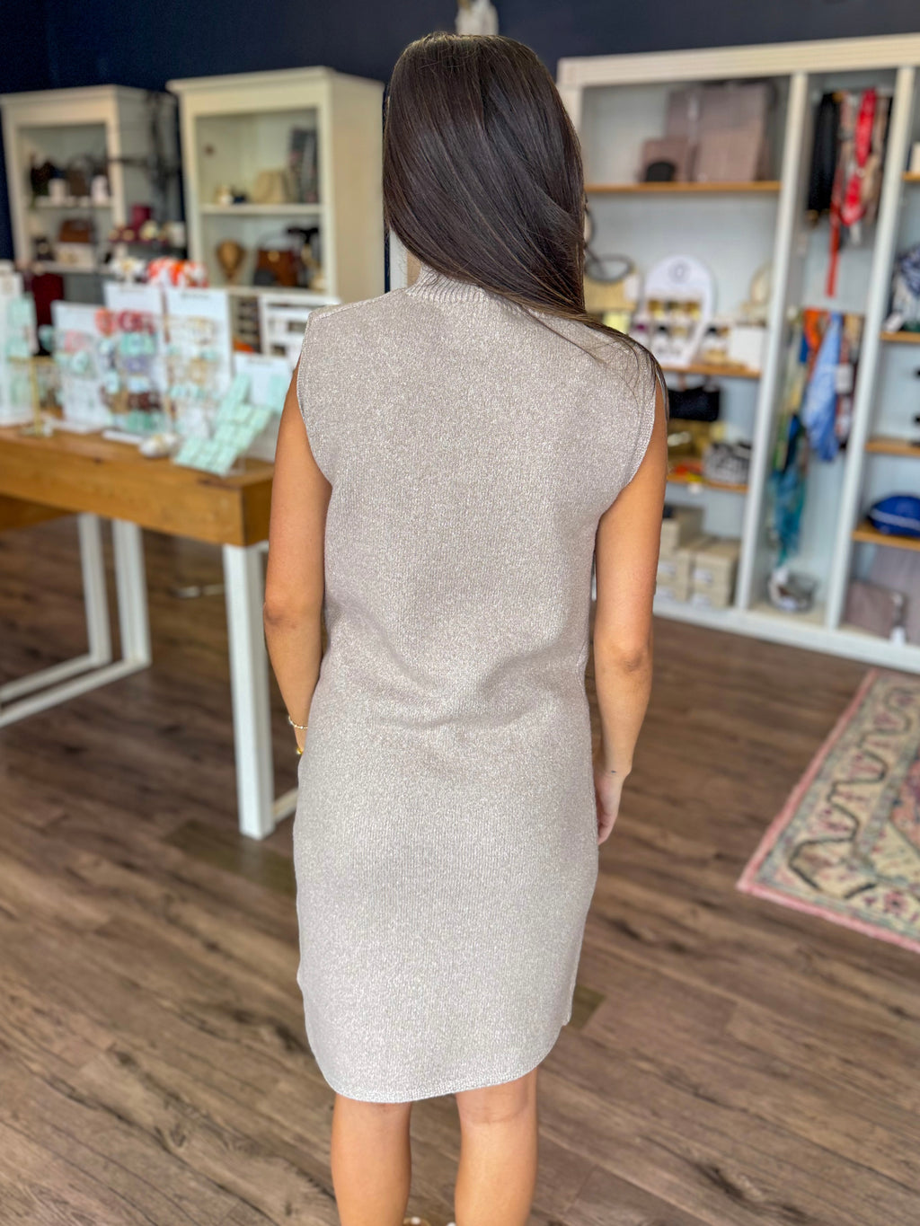 Ace Sleeveless Dress in Warm Wheat