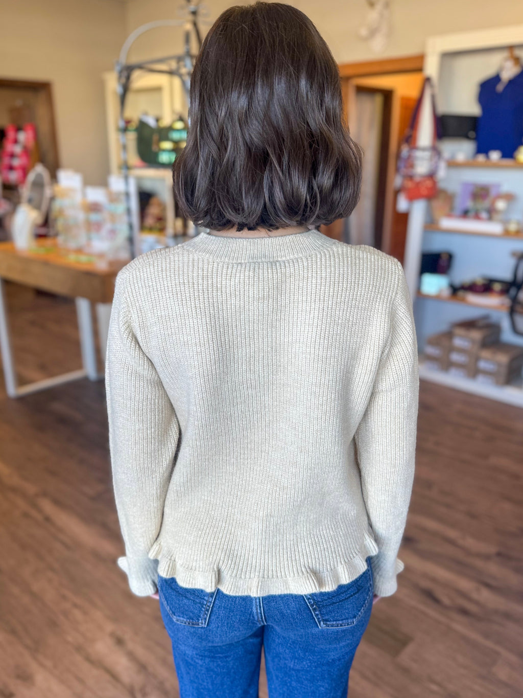 Beige Heart Cardi