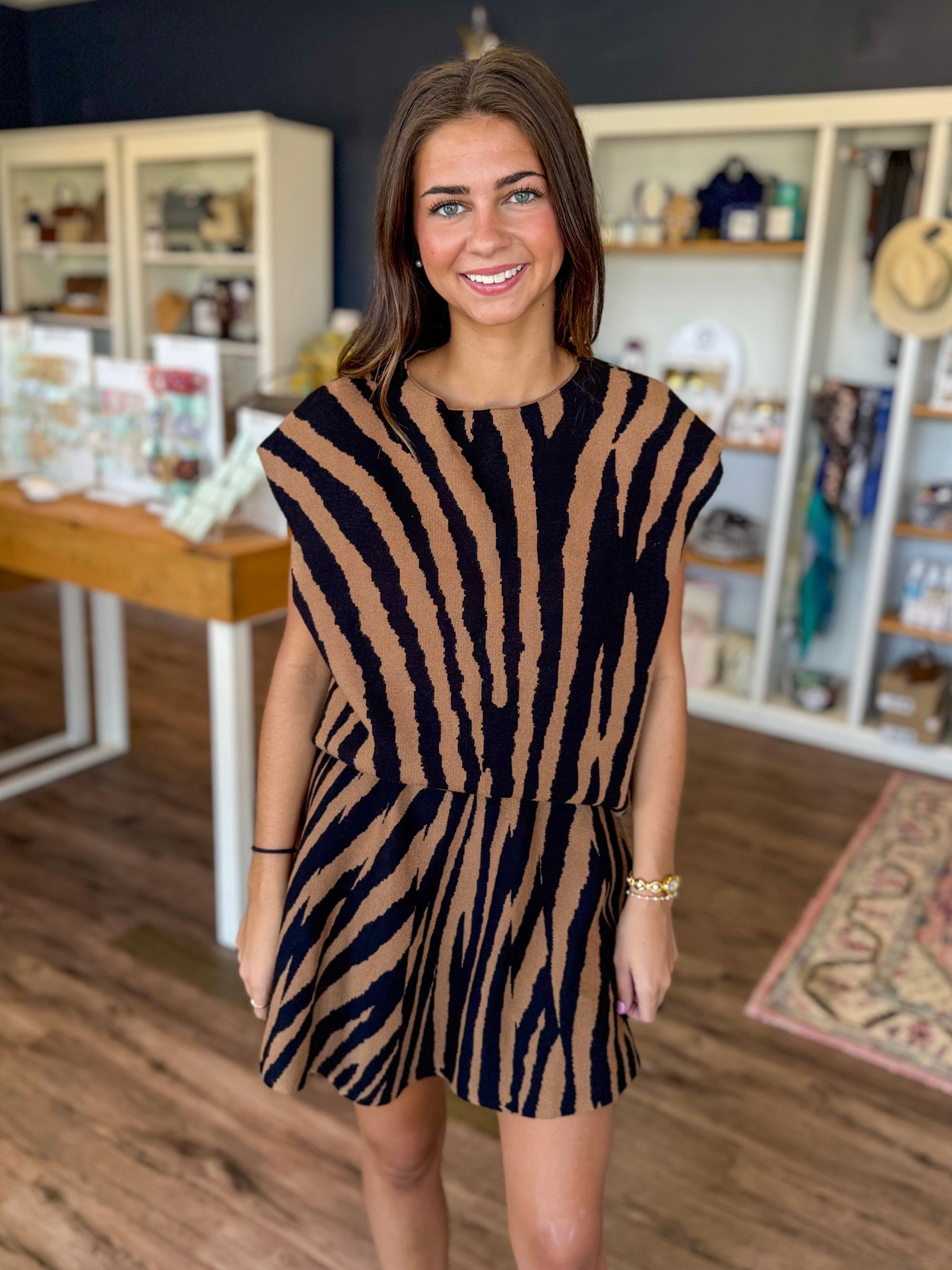 Tiger Stripe Swing Skirt