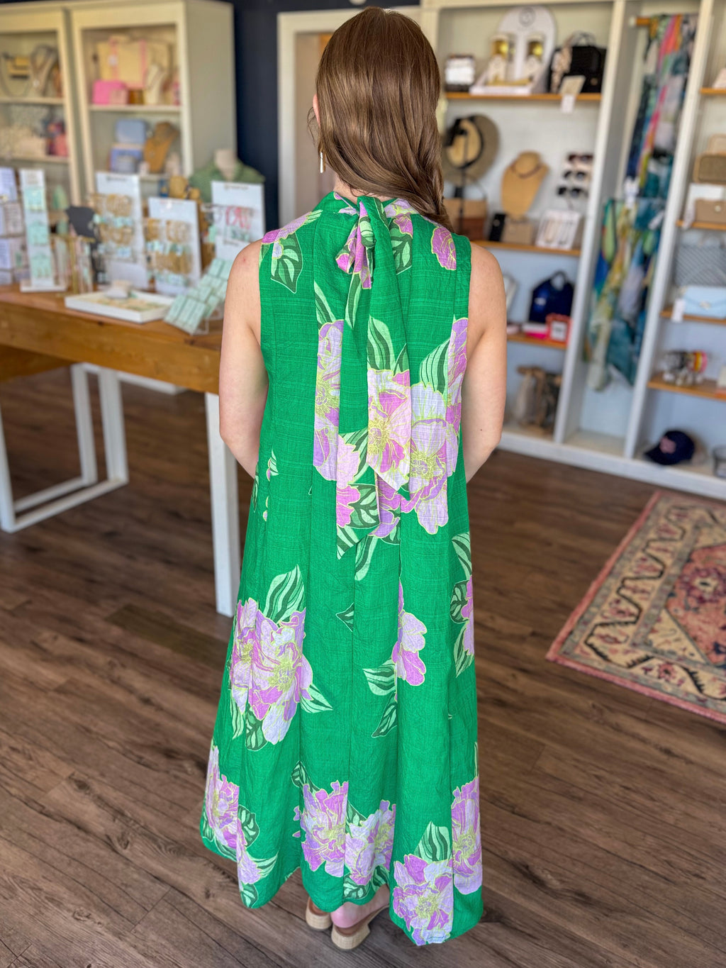 Emerald Floral Dress