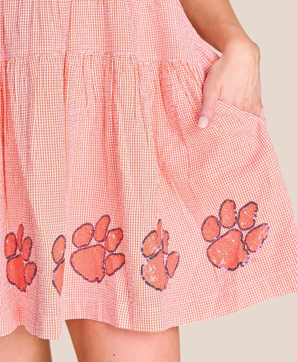 The Good Sport Seersucker Dress in Clemson
