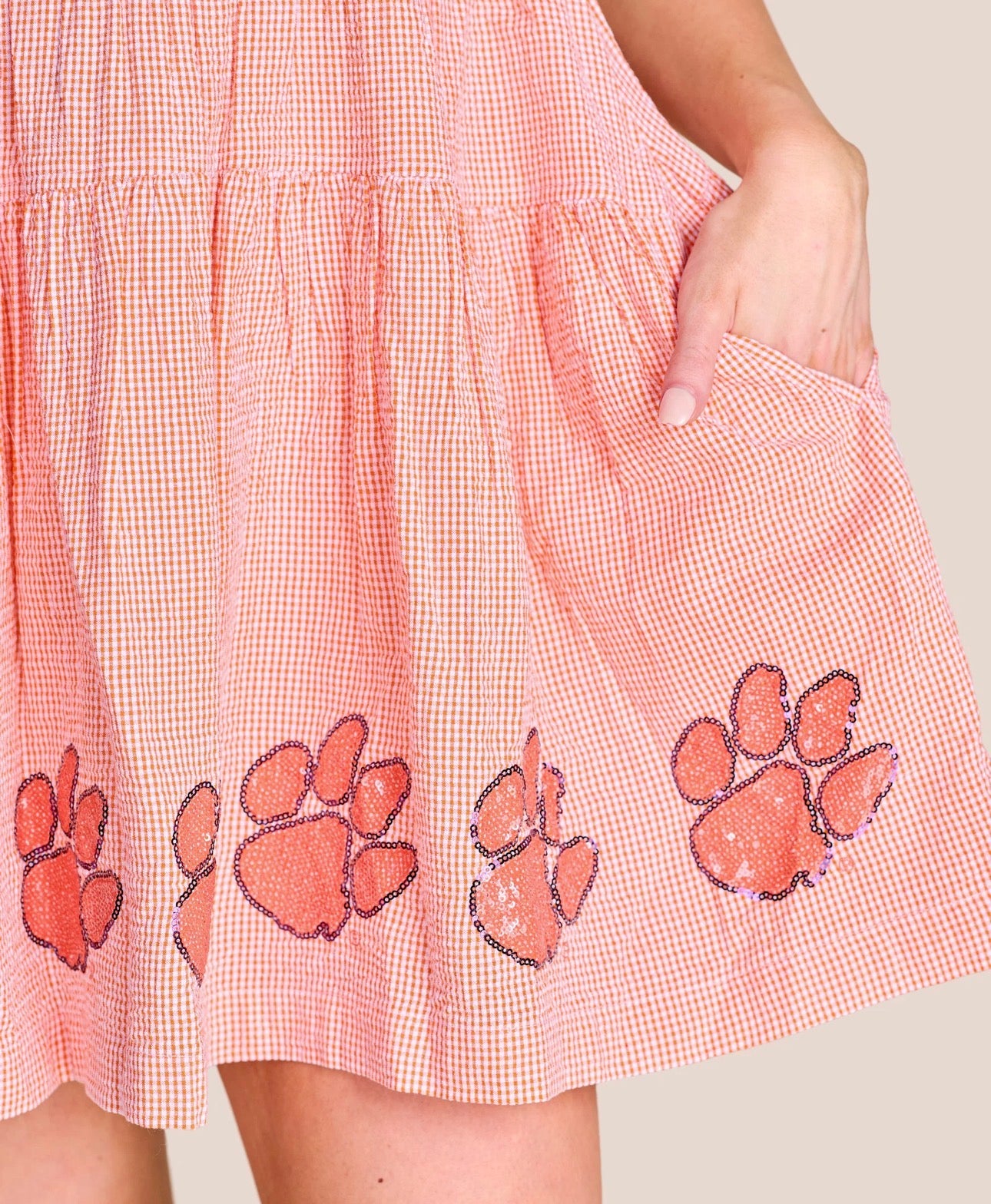 The Good Sport Seersucker Dress in Clemson