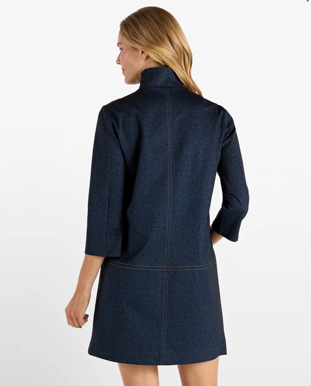 Callie Dress in Navy Saddle