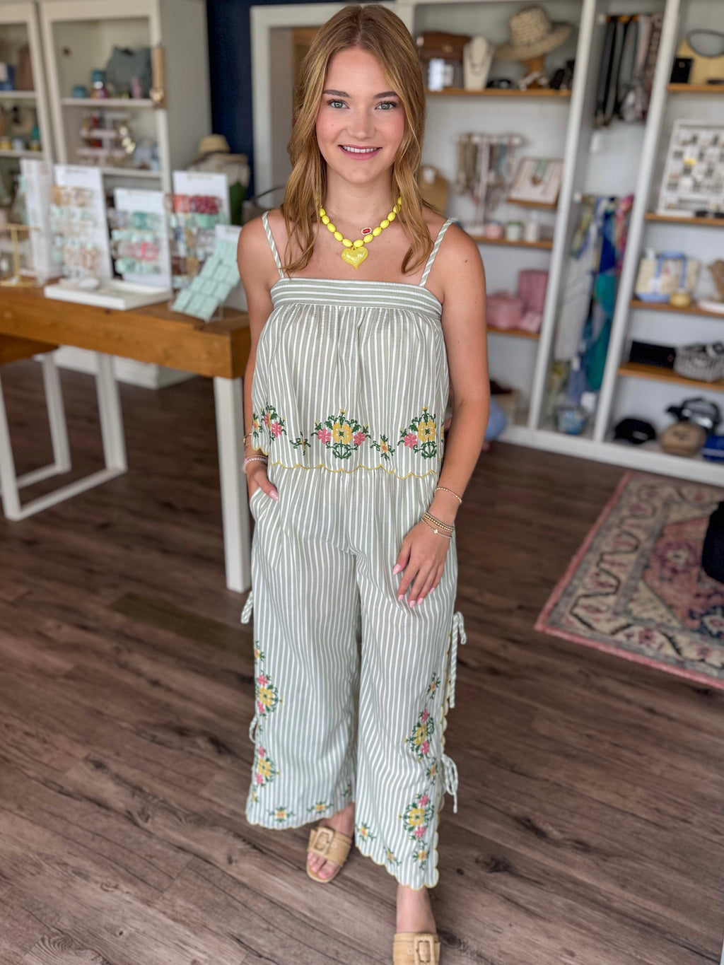 Sage Stripe Pants