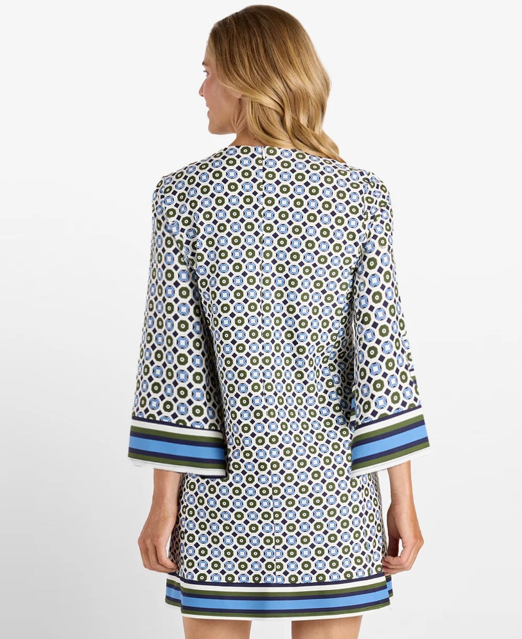 Renata Dress in Birdseye Geo Print