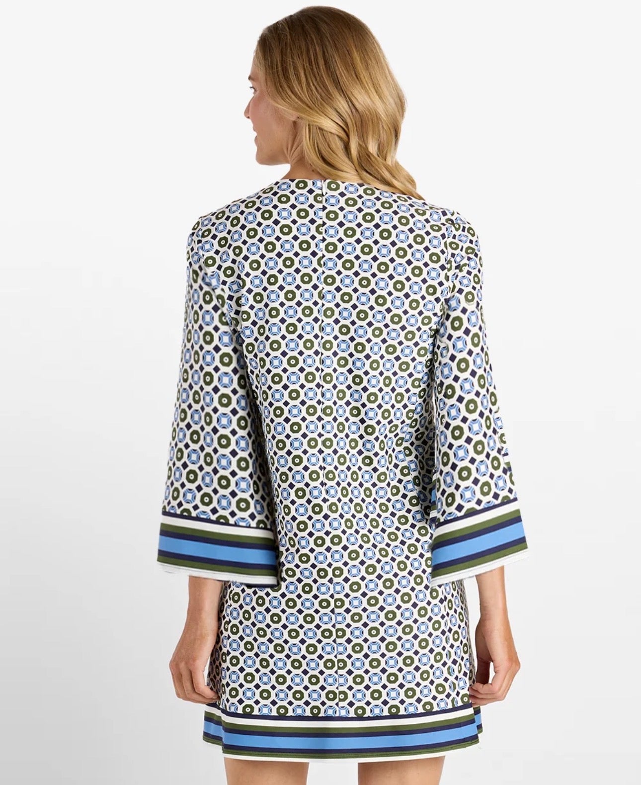 Renata Dress in Birdseye Geo Print