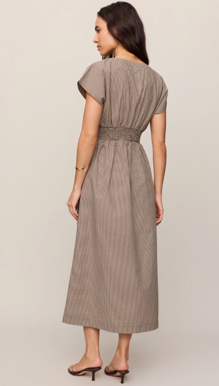 Sanna Gingham Midi Dress