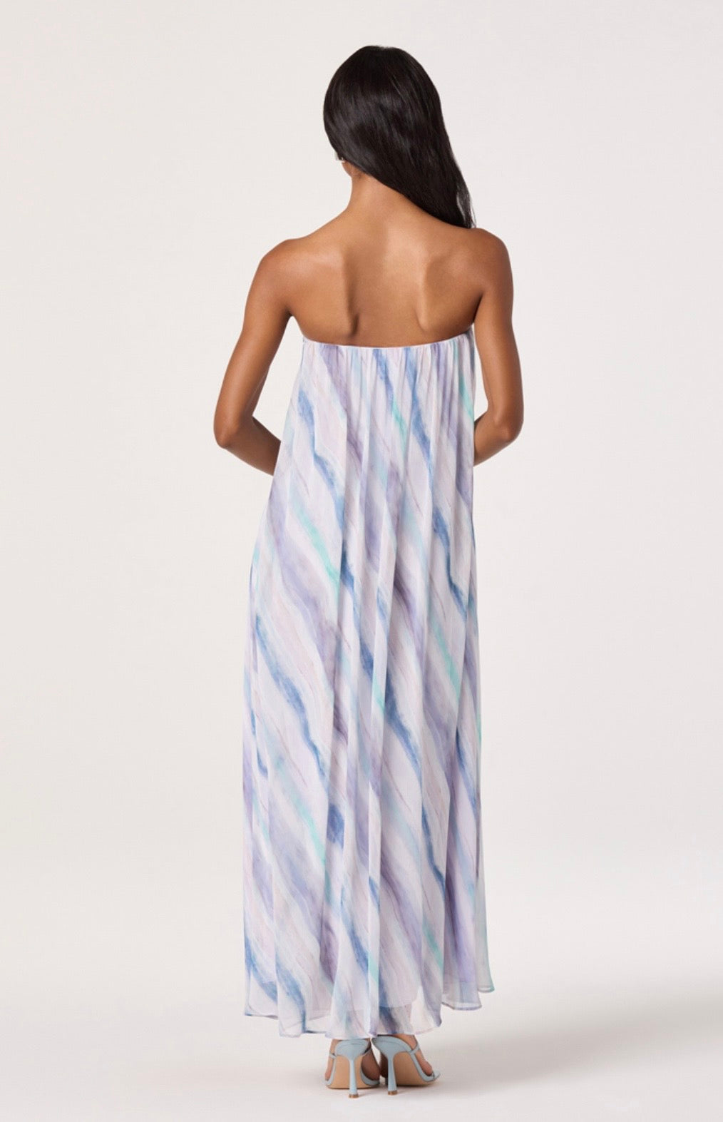 Aileen Dress in Lilac Stripe