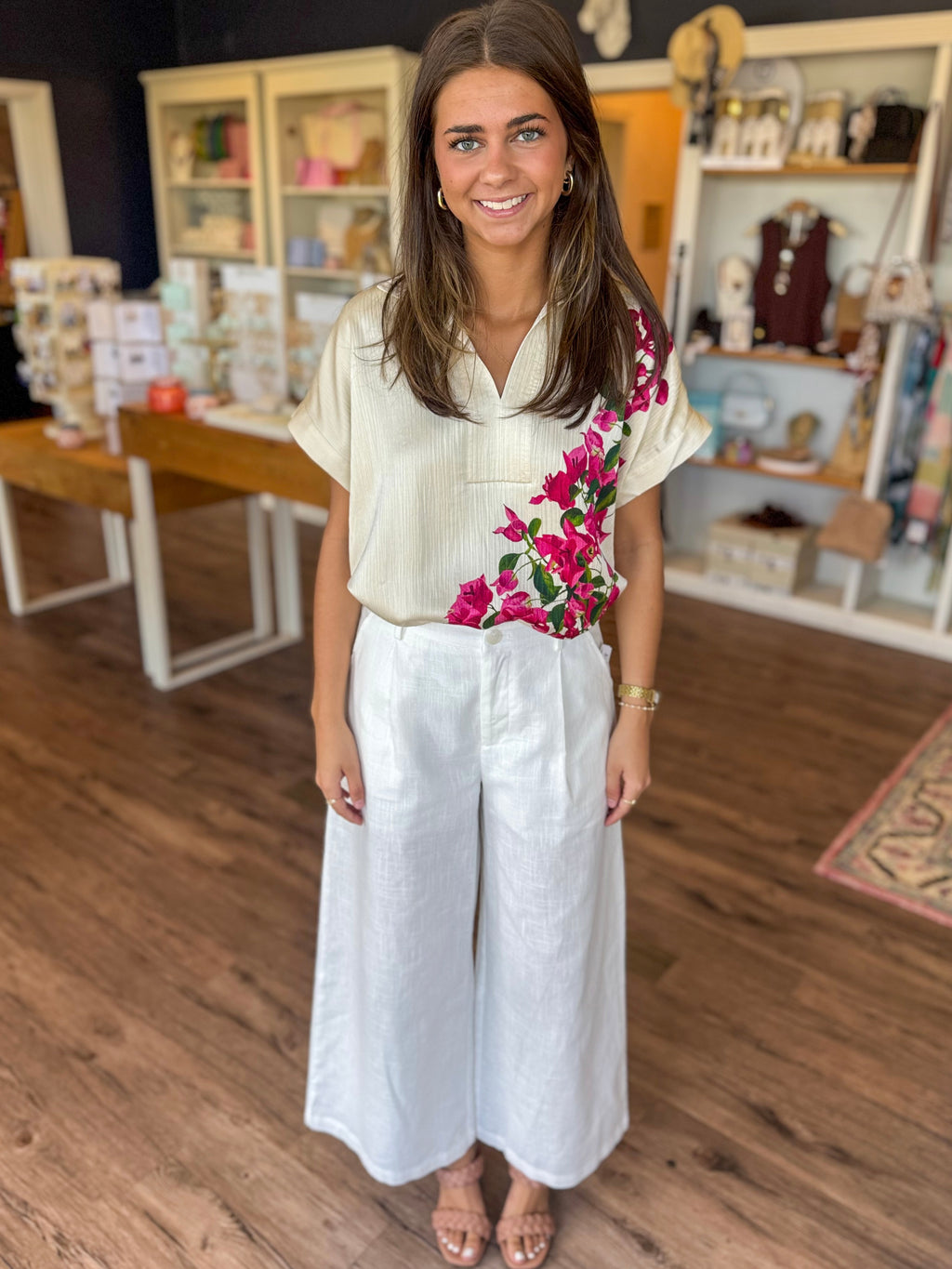 White Linen Trousers